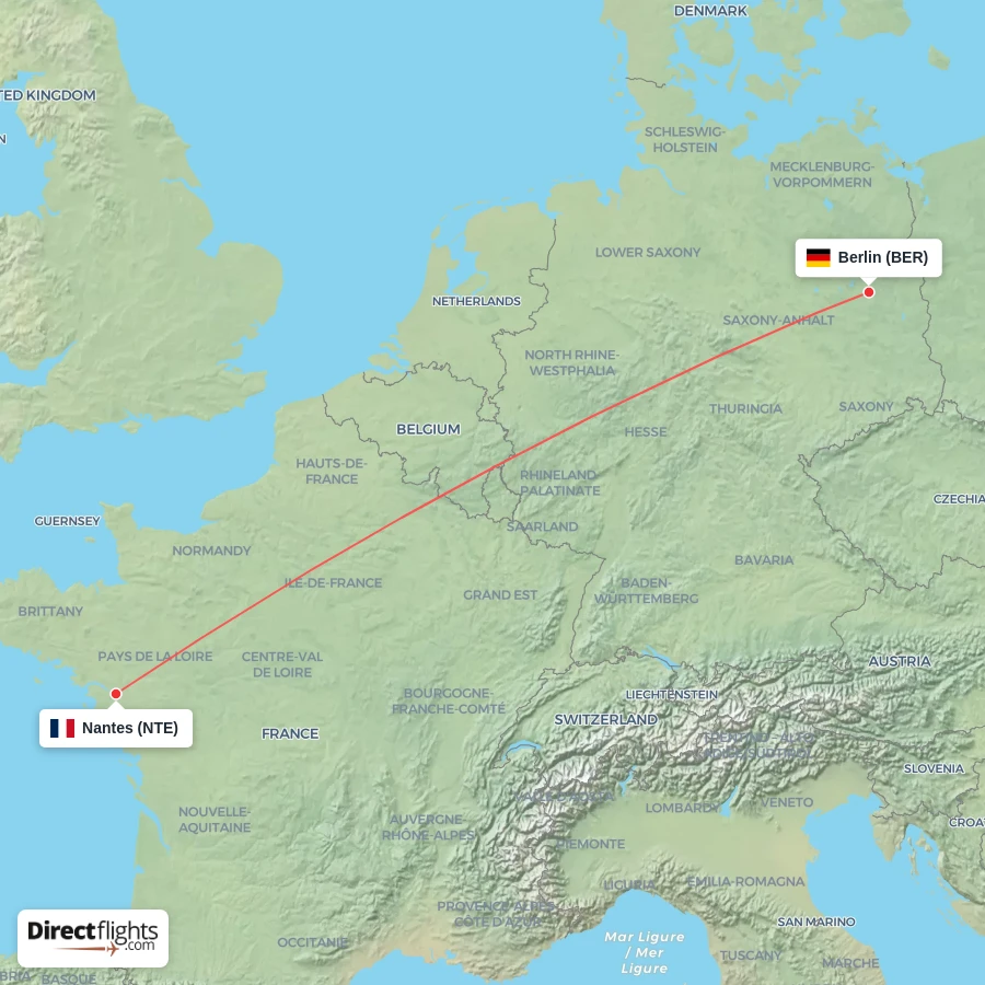 BER - NTE route map