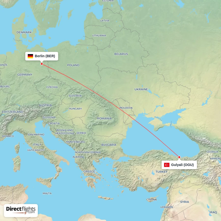 BER - OGU route map