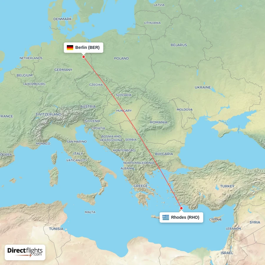 BER - RHO route map