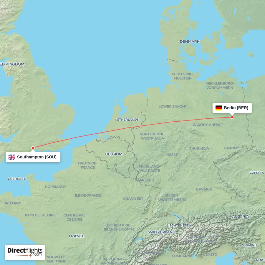 BER - SOU route map
