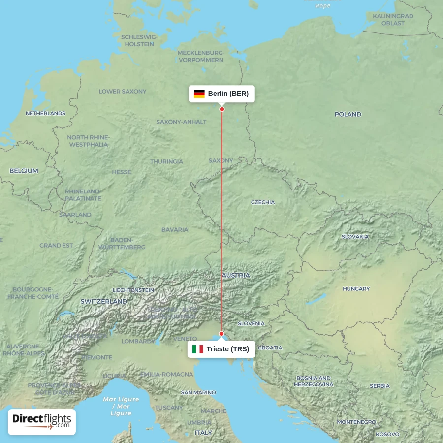 BER - TRS route map