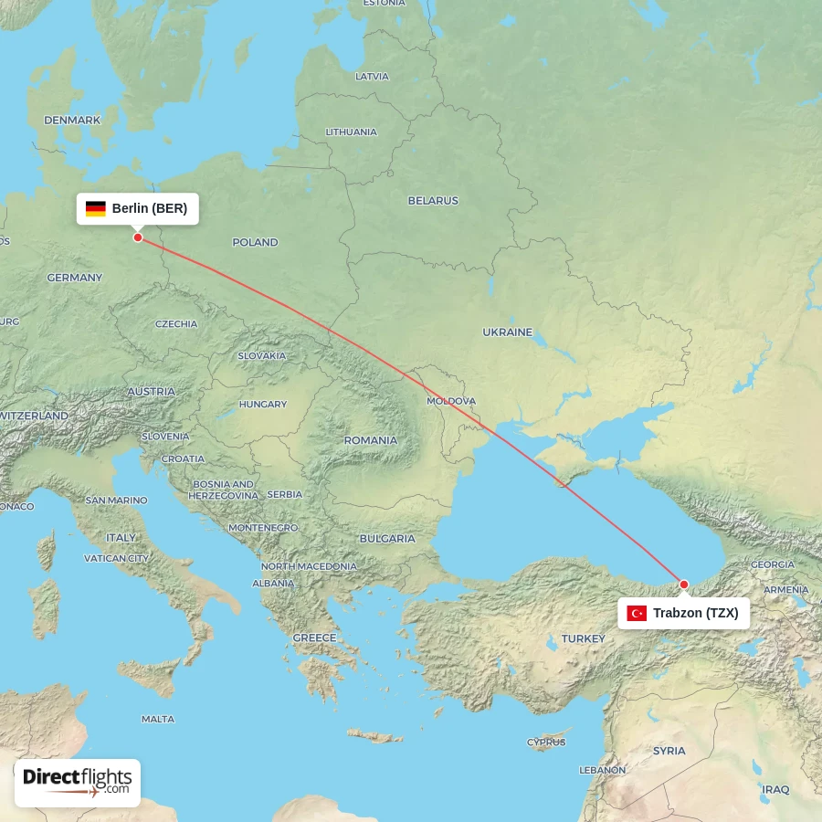 BER - TZX route map