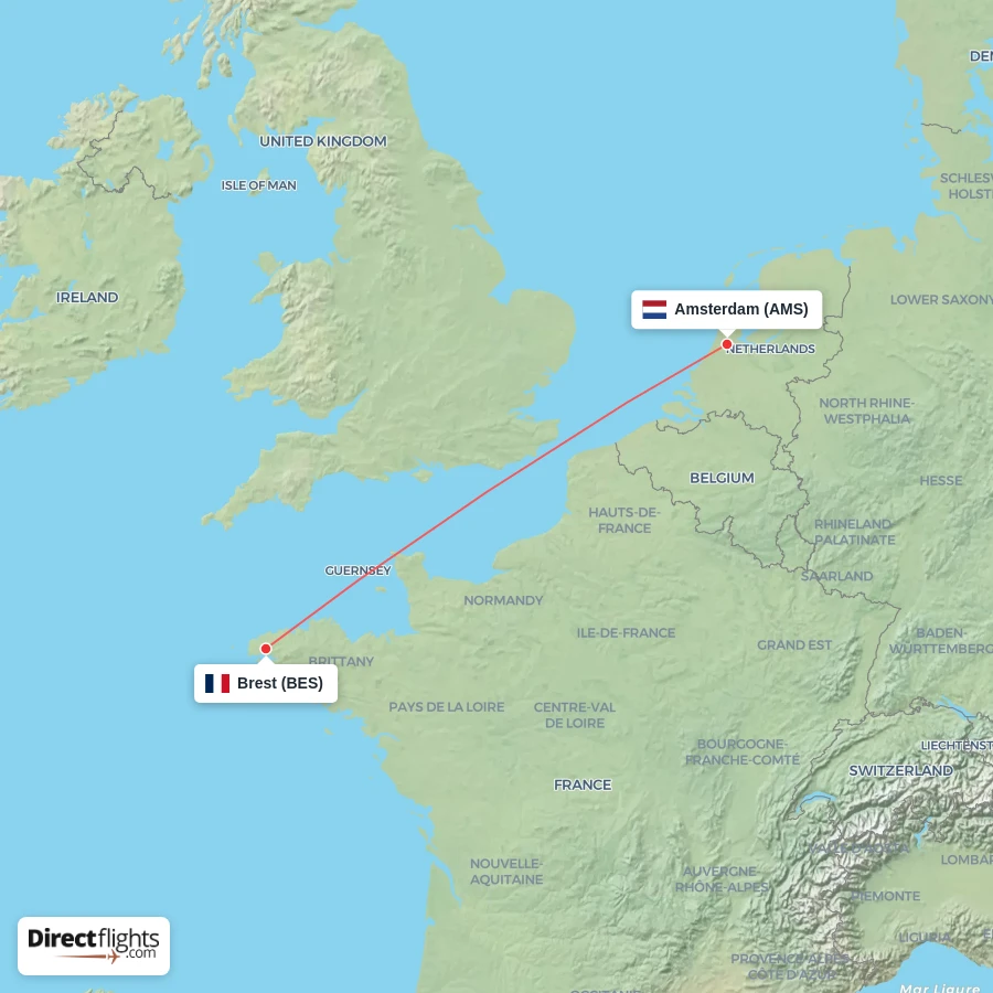 BES - AMS route map