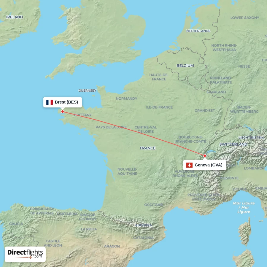 BES - GVA route map