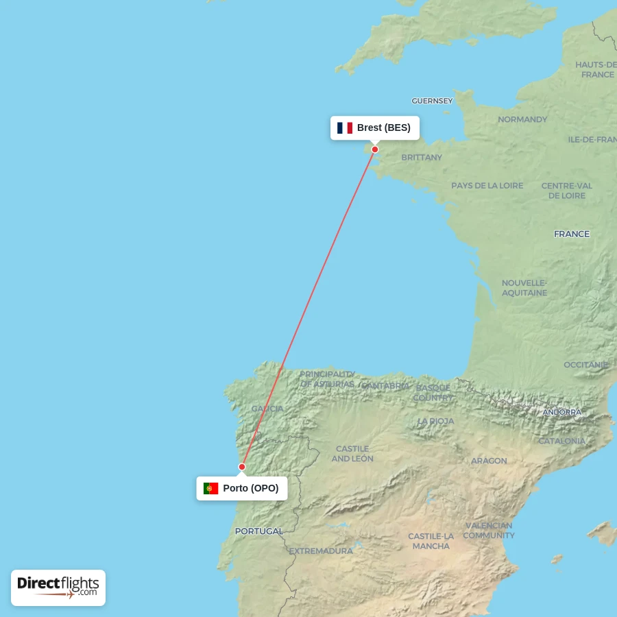 BES - OPO route map