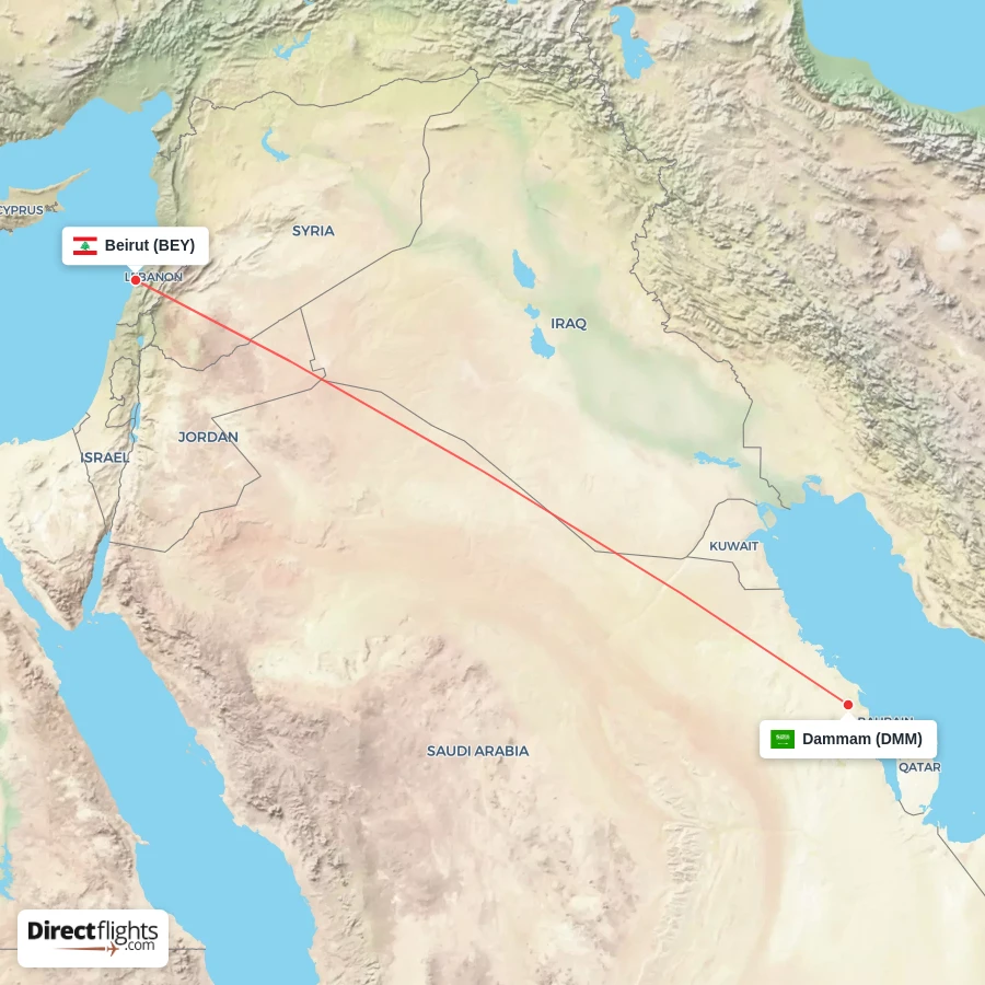 BEY - DMM route map