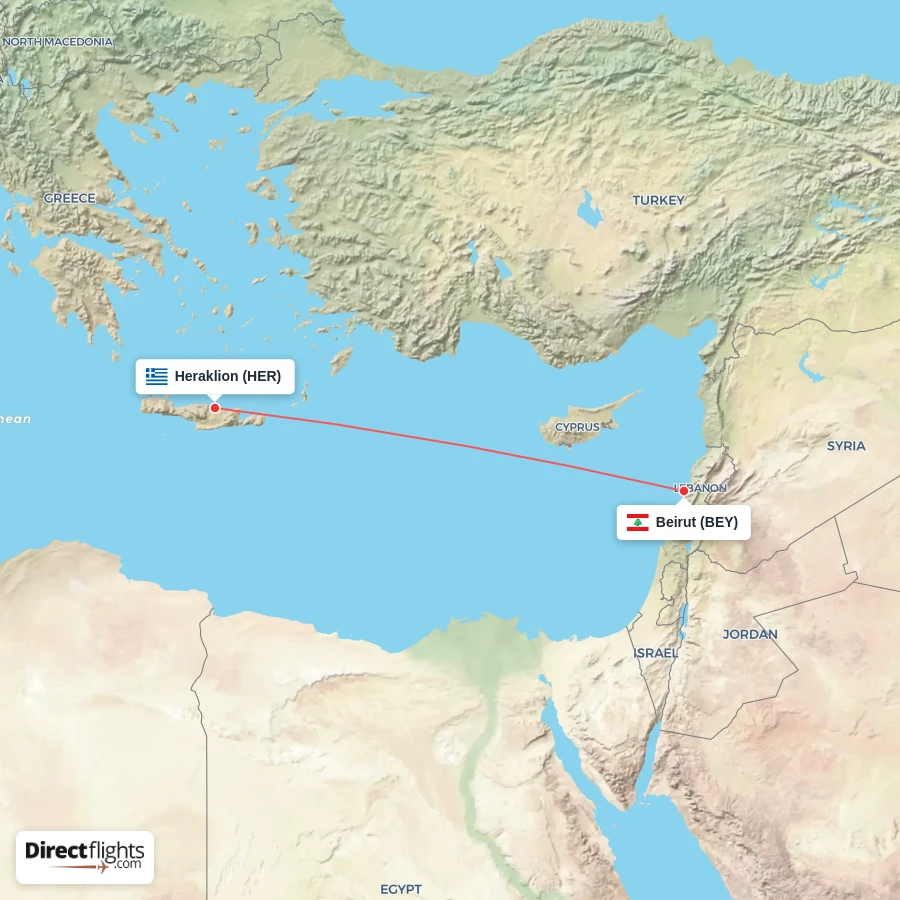 BEY - HER route map