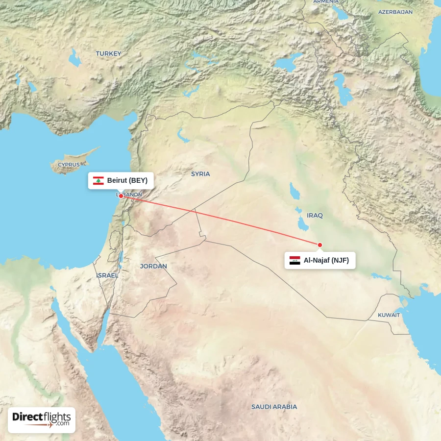 BEY - NJF route map