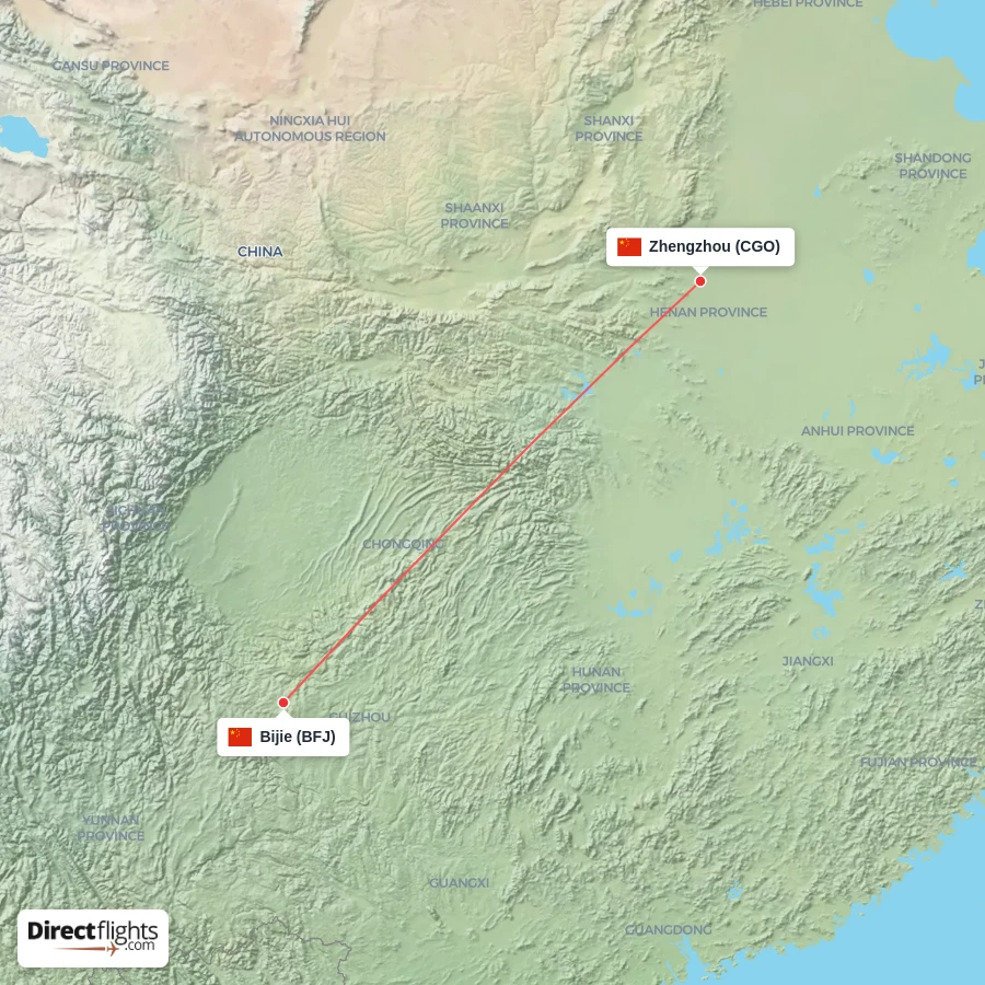 BFJ - CGO route map