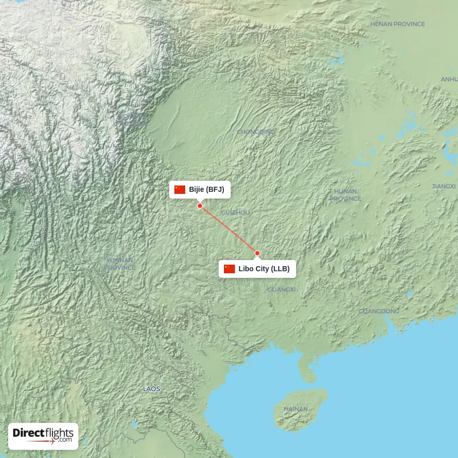 BFJ - LLB route map