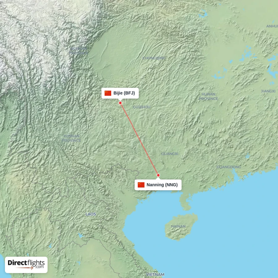 BFJ - NNG route map