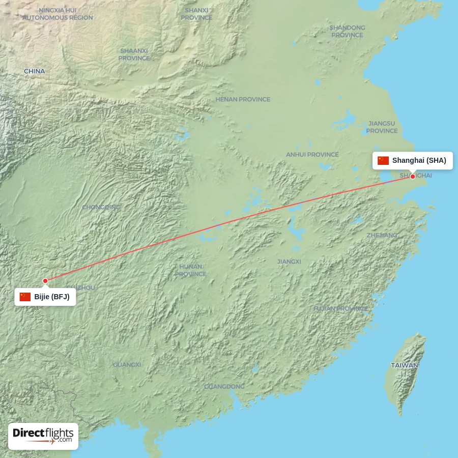 BFJ - SHA route map