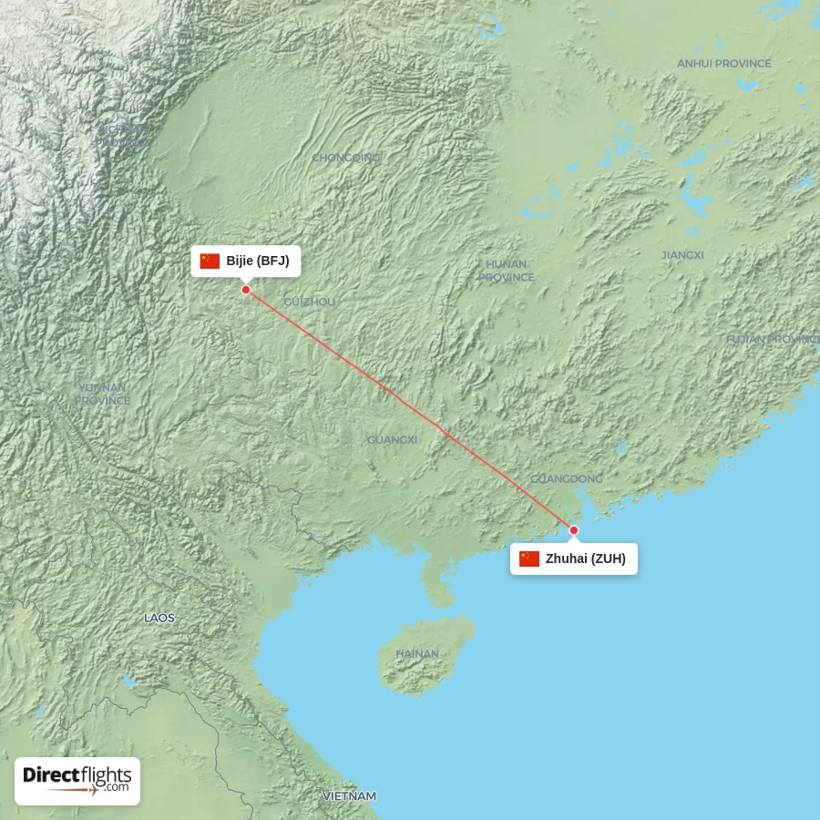 BFJ - ZUH route map