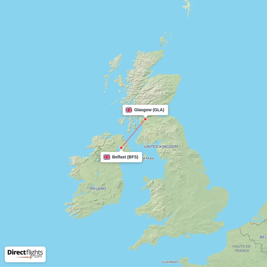 BFS - GLA route map