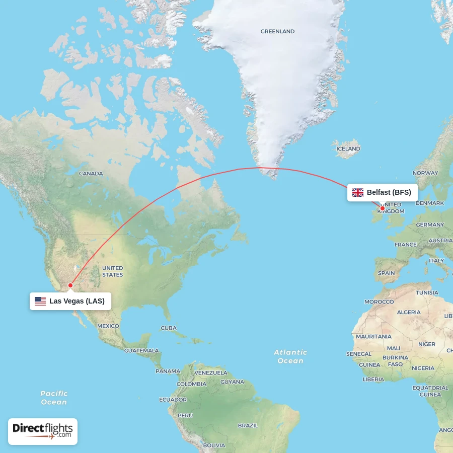BFS - LAS route map