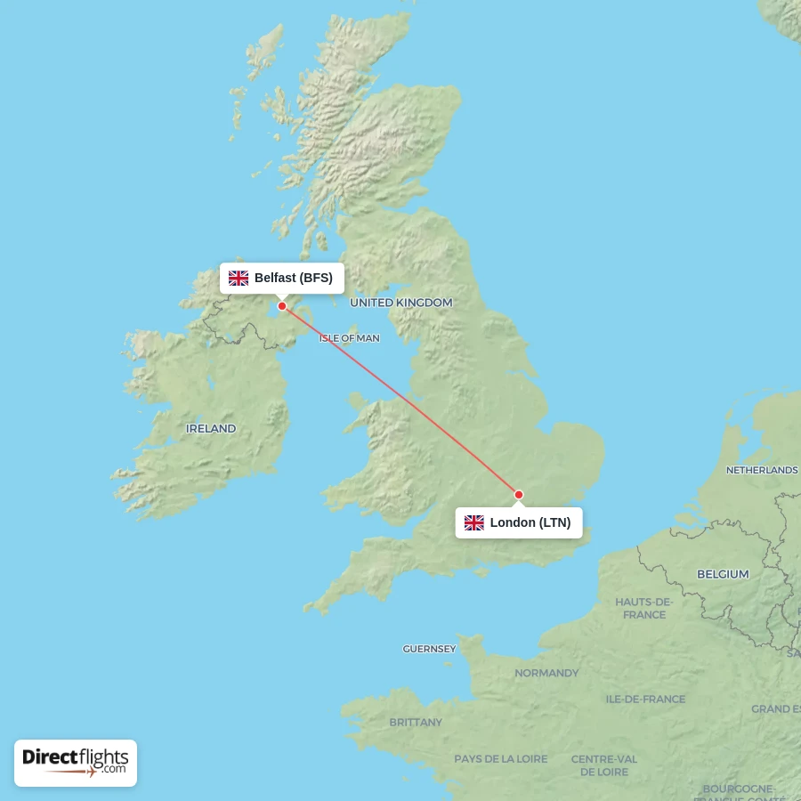 BFS - LTN route map
