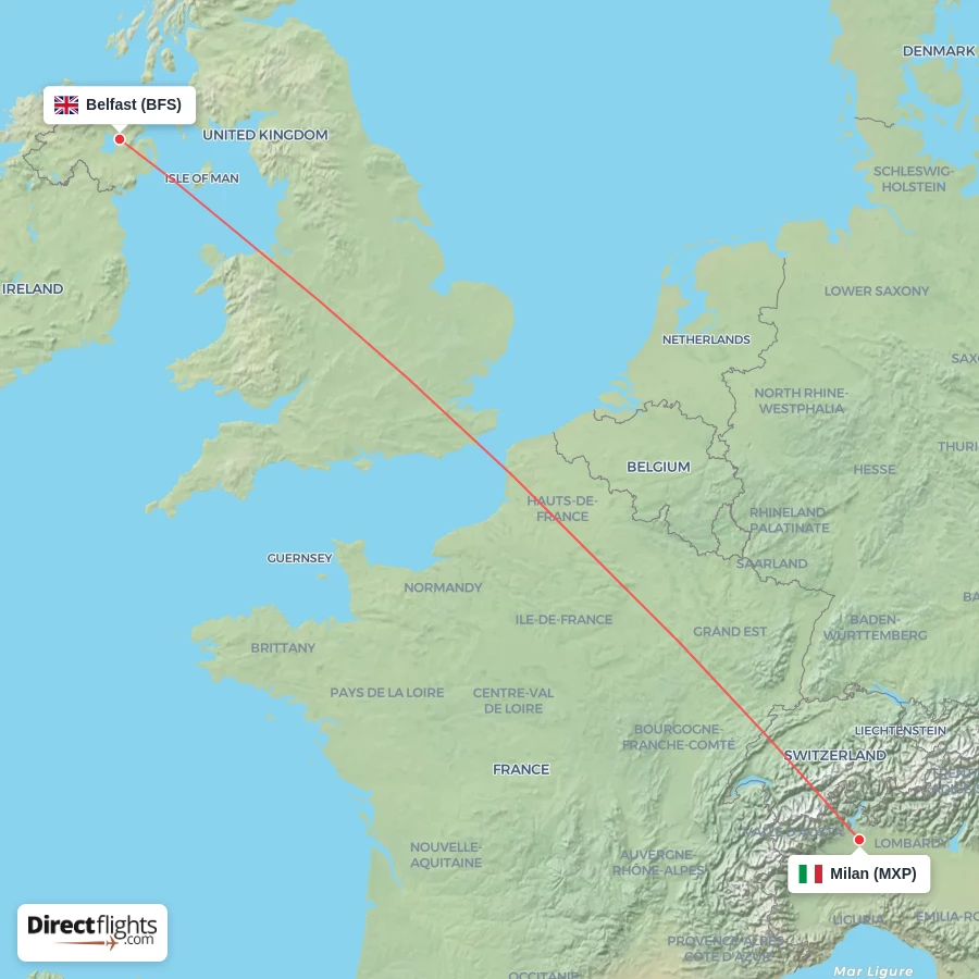 BFS - MXP route map