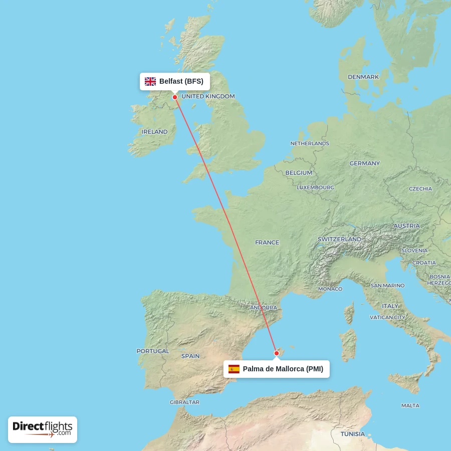 BFS - PMI route map