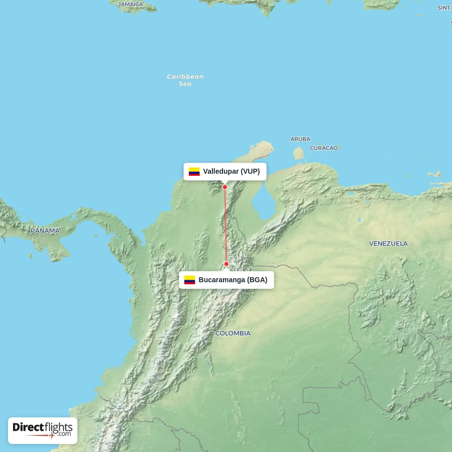 BGA - VUP route map