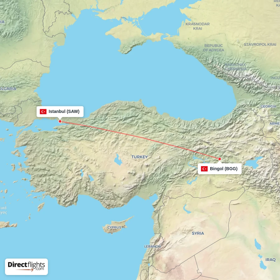 BGG - SAW route map