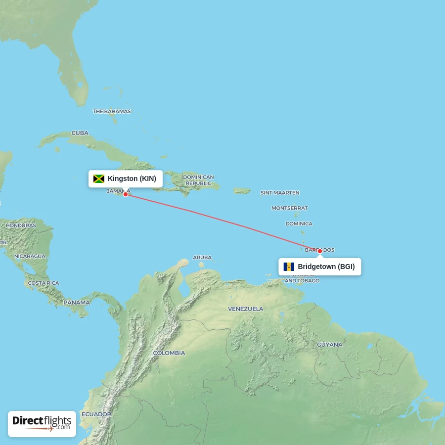 BGI - KIN route map