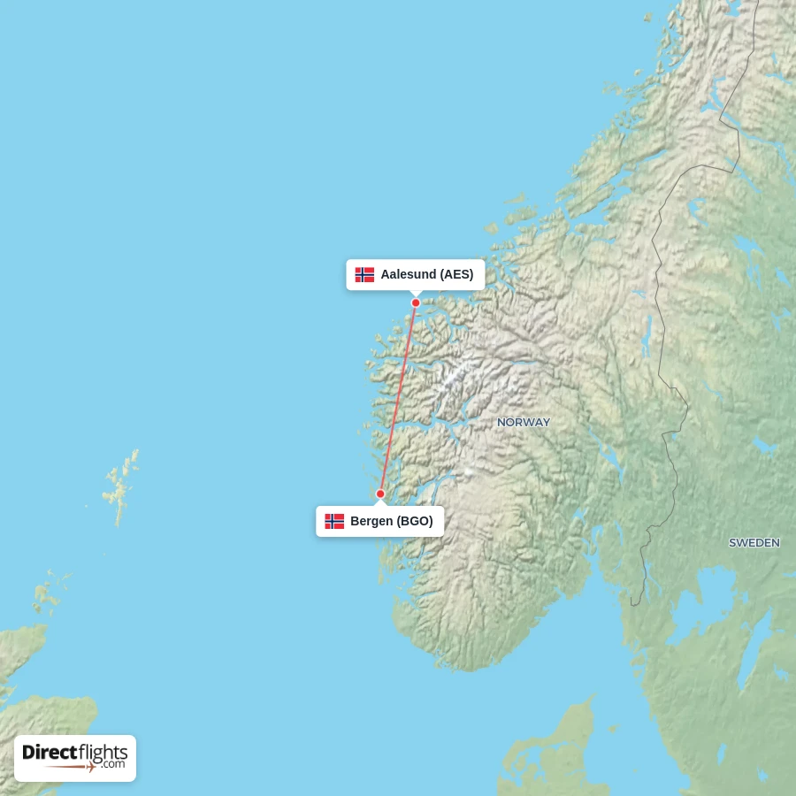 BGO - AES route map