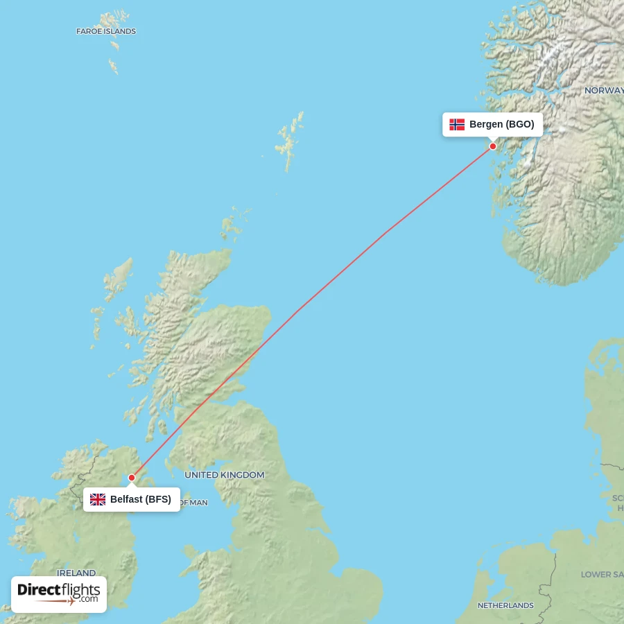 BGO - BFS route map