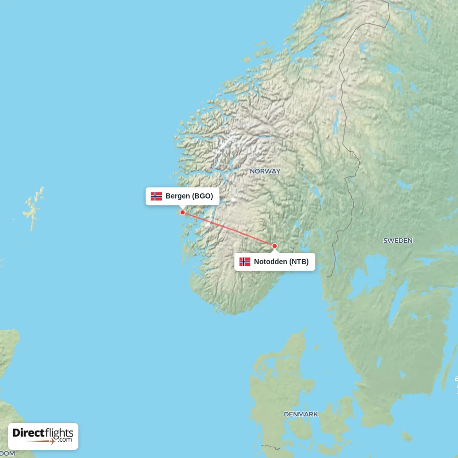 BGO - NTB route map