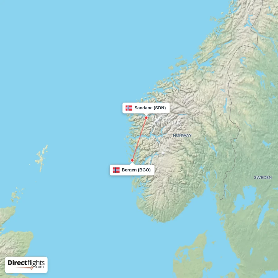 BGO - SDN route map