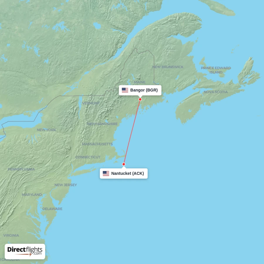 BGR - ACK route map