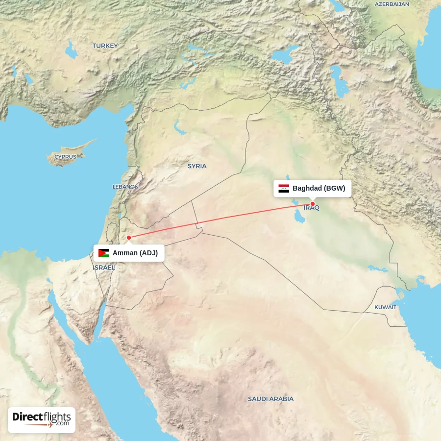 BGW - ADJ route map