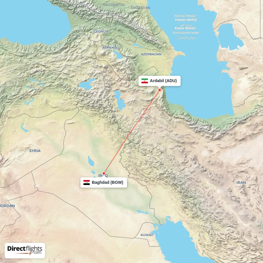 BGW - ADU route map