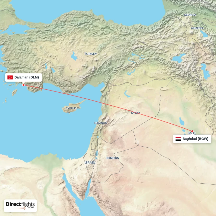 BGW - DLM route map
