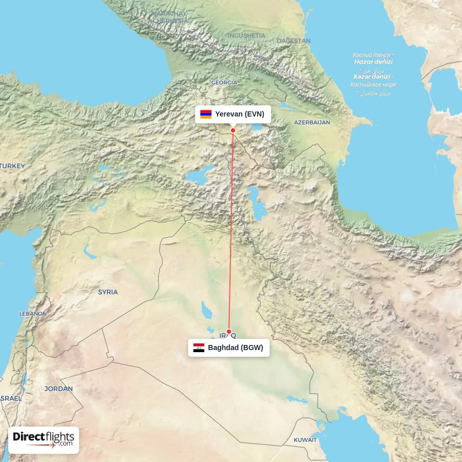 BGW - EVN route map