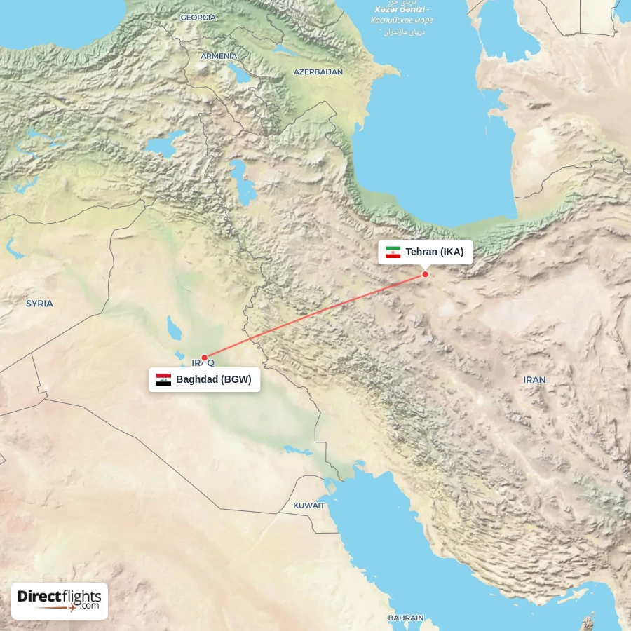 BGW - IKA route map