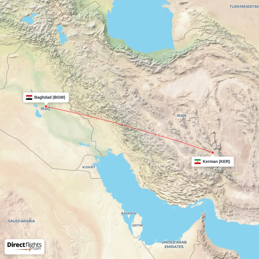 BGW - KER route map