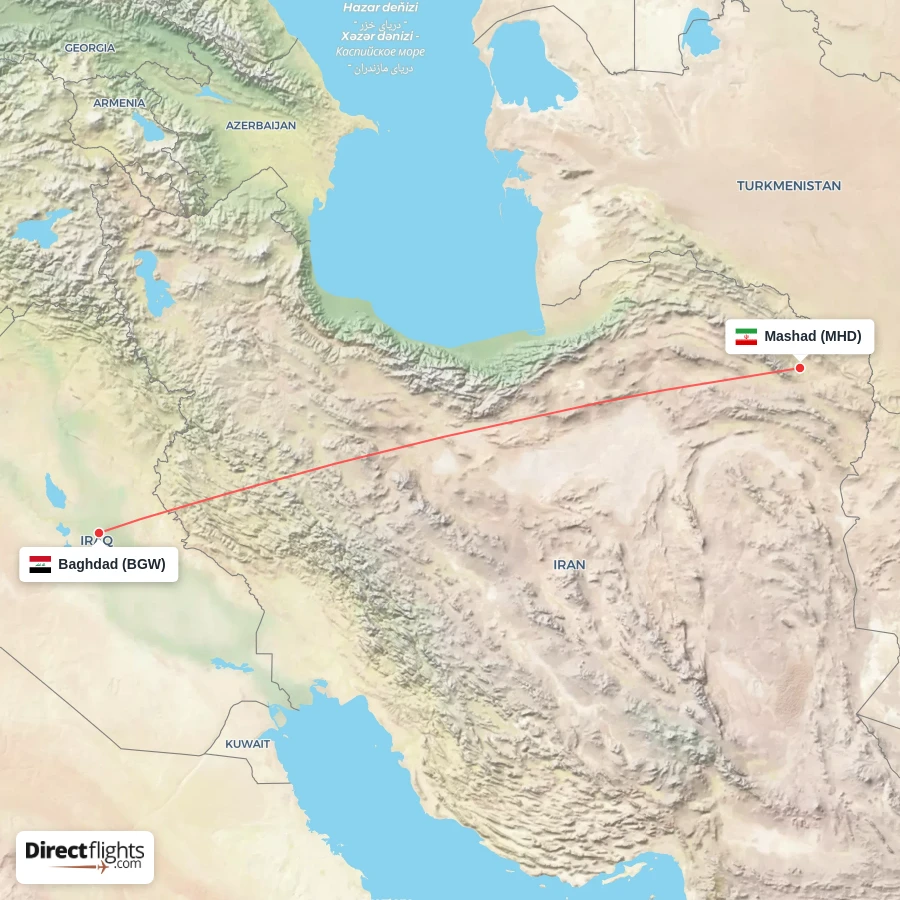BGW - MHD route map