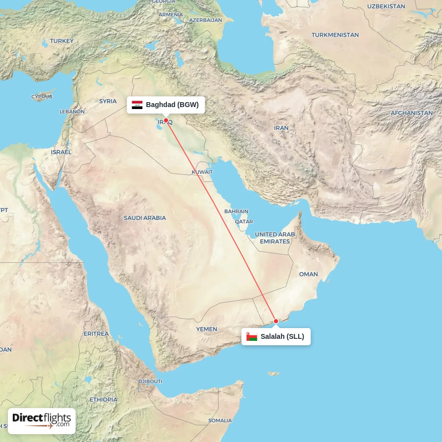 BGW - SLL route map