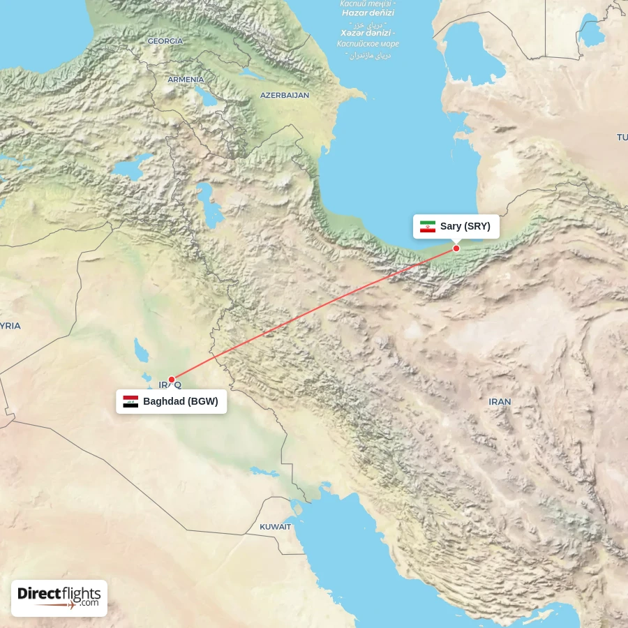 BGW - SRY route map