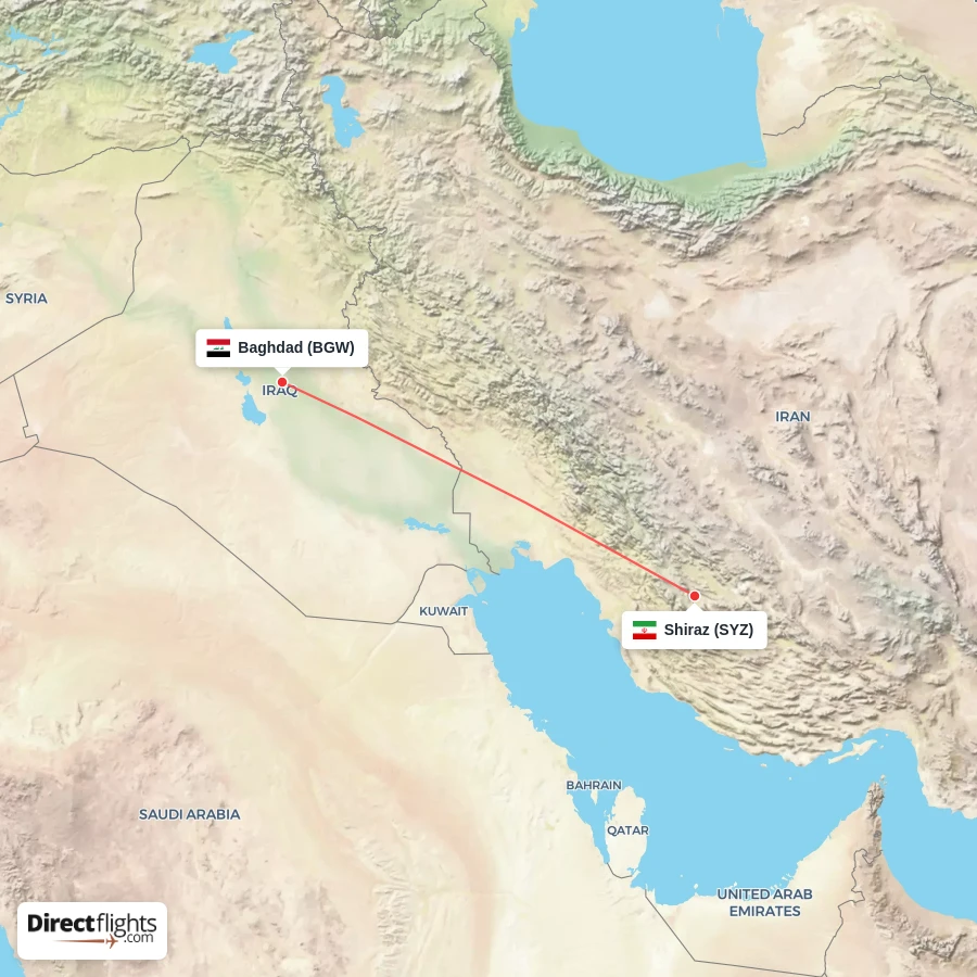 BGW - SYZ route map