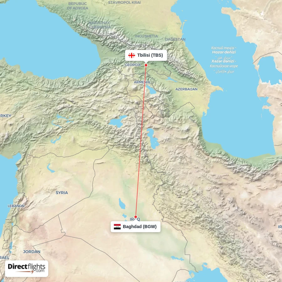 BGW - TBS route map