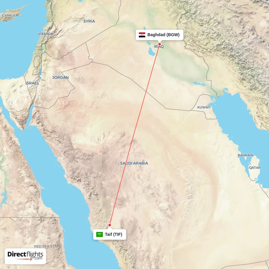 BGW - TIF route map
