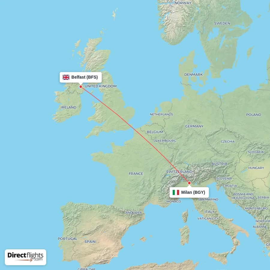 BGY - BFS route map