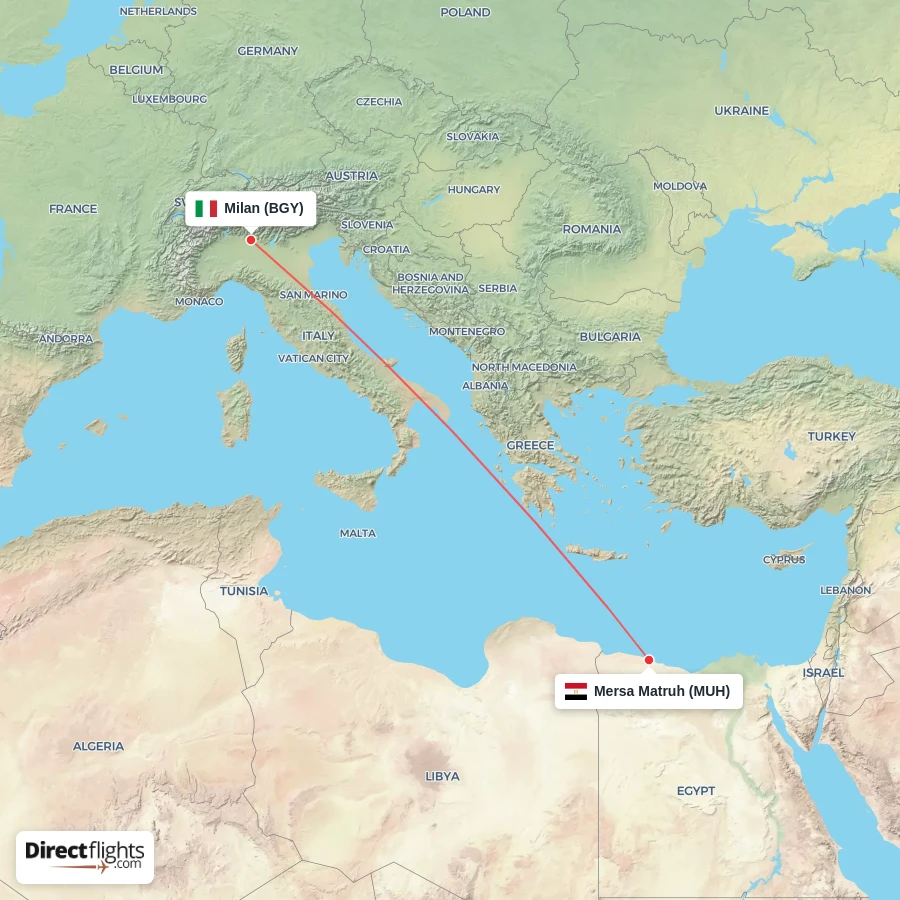 BGY - MUH route map