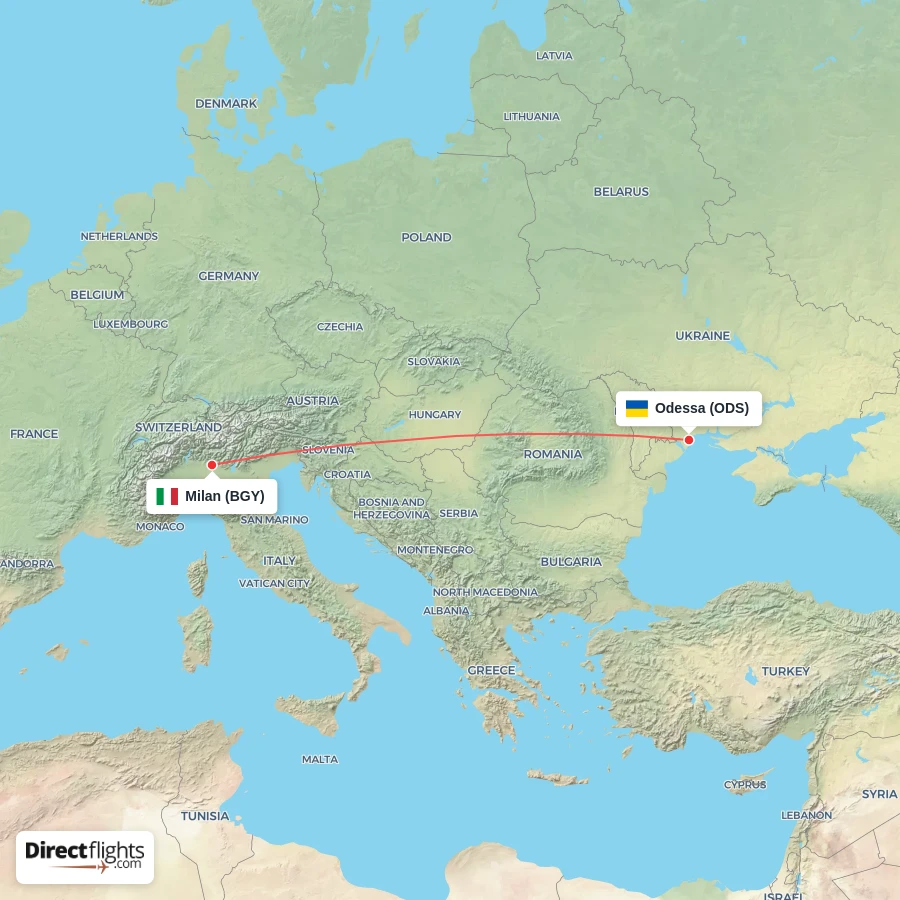 BGY - ODS route map