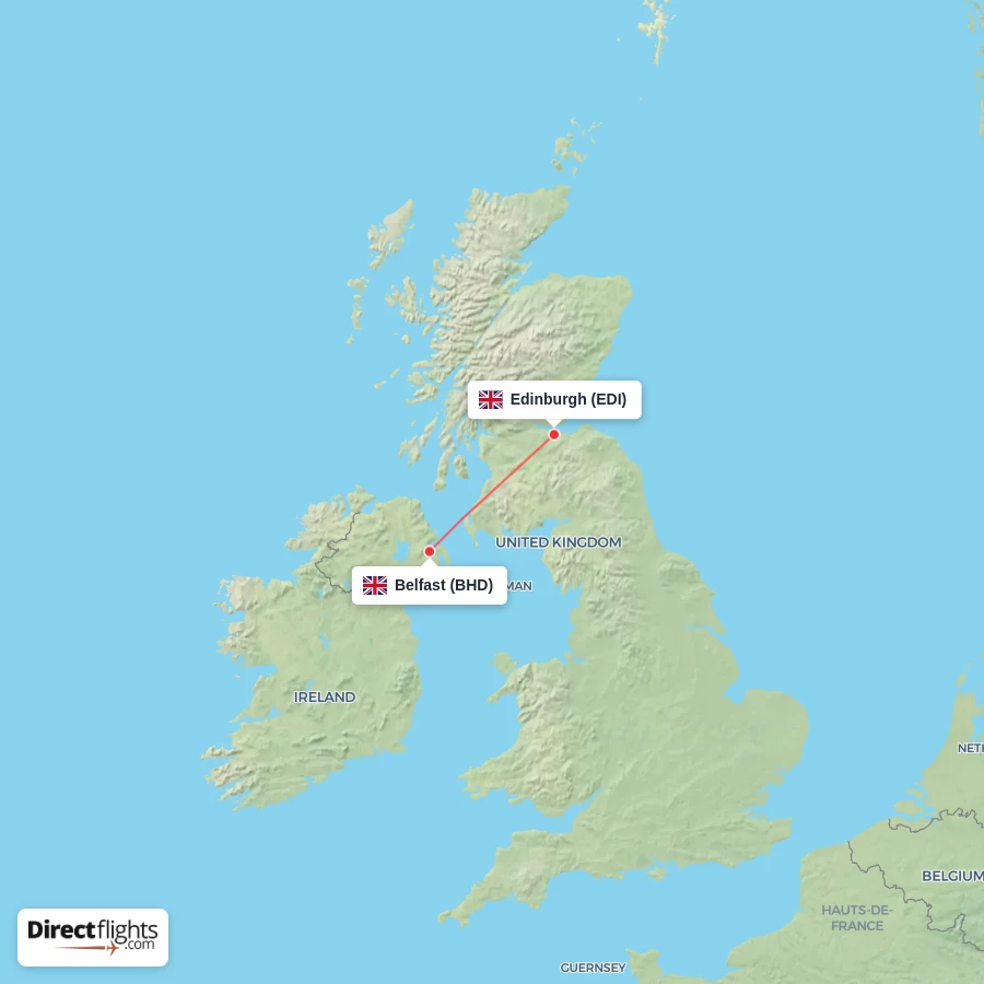 BHD - EDI route map