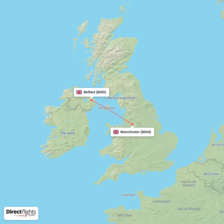 BHD - MAN route map