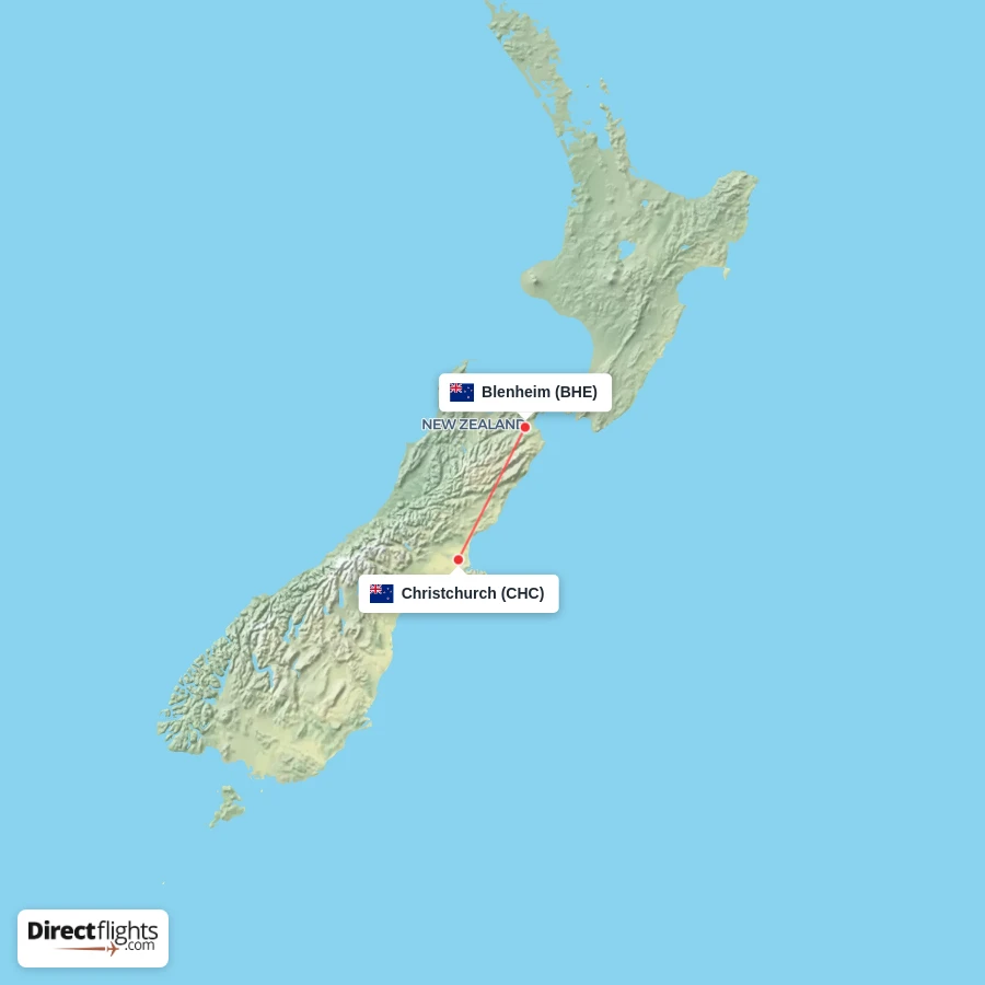 BHE - CHC route map
