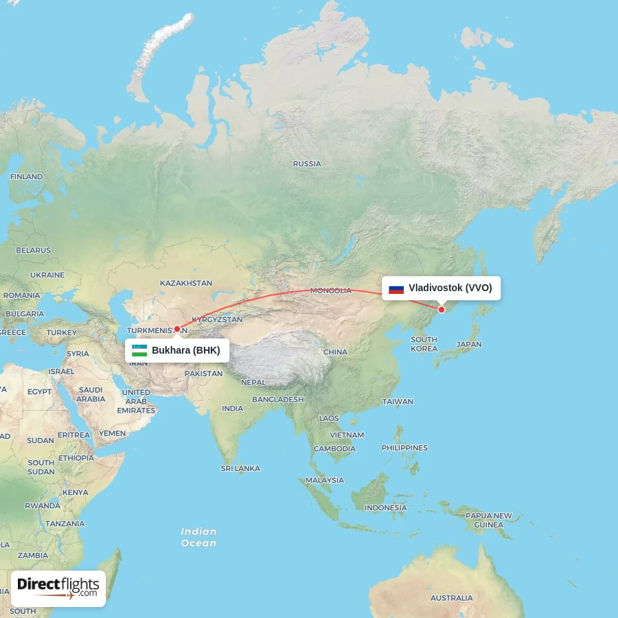BHK - VVO route map