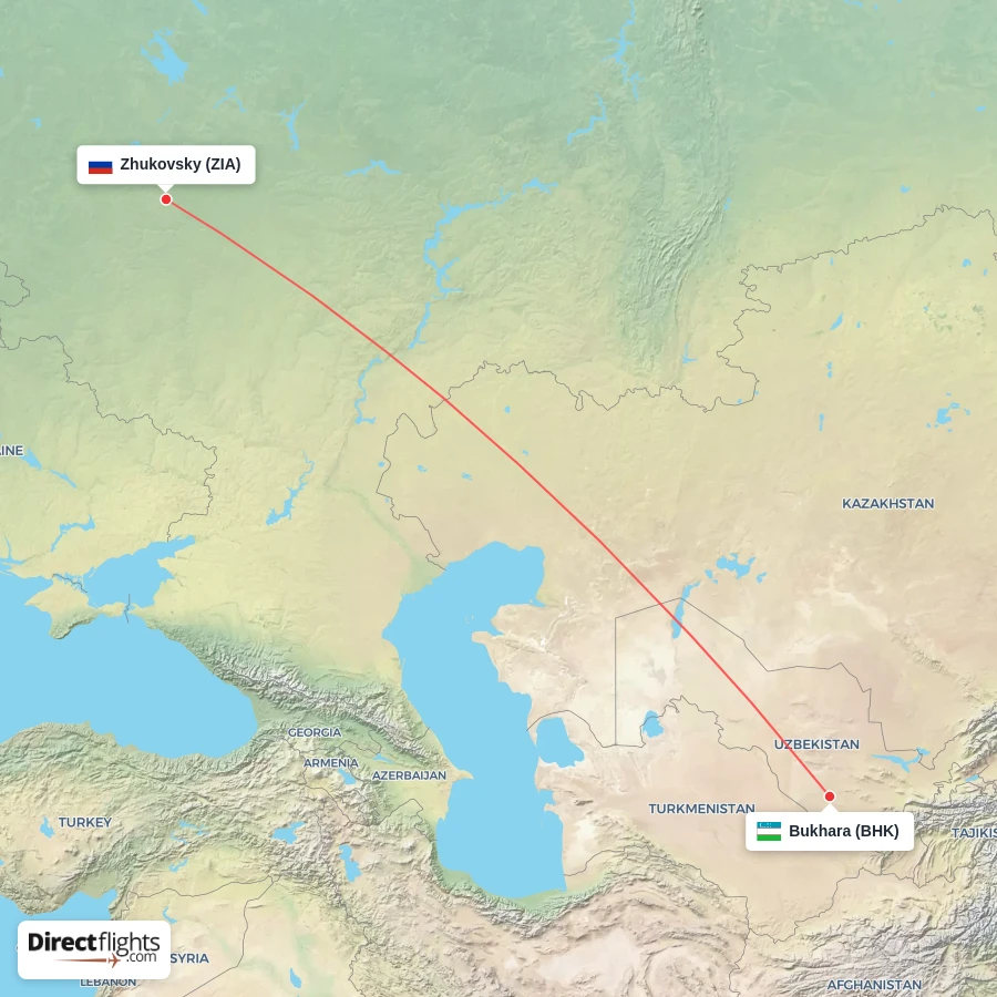 BHK - ZIA route map